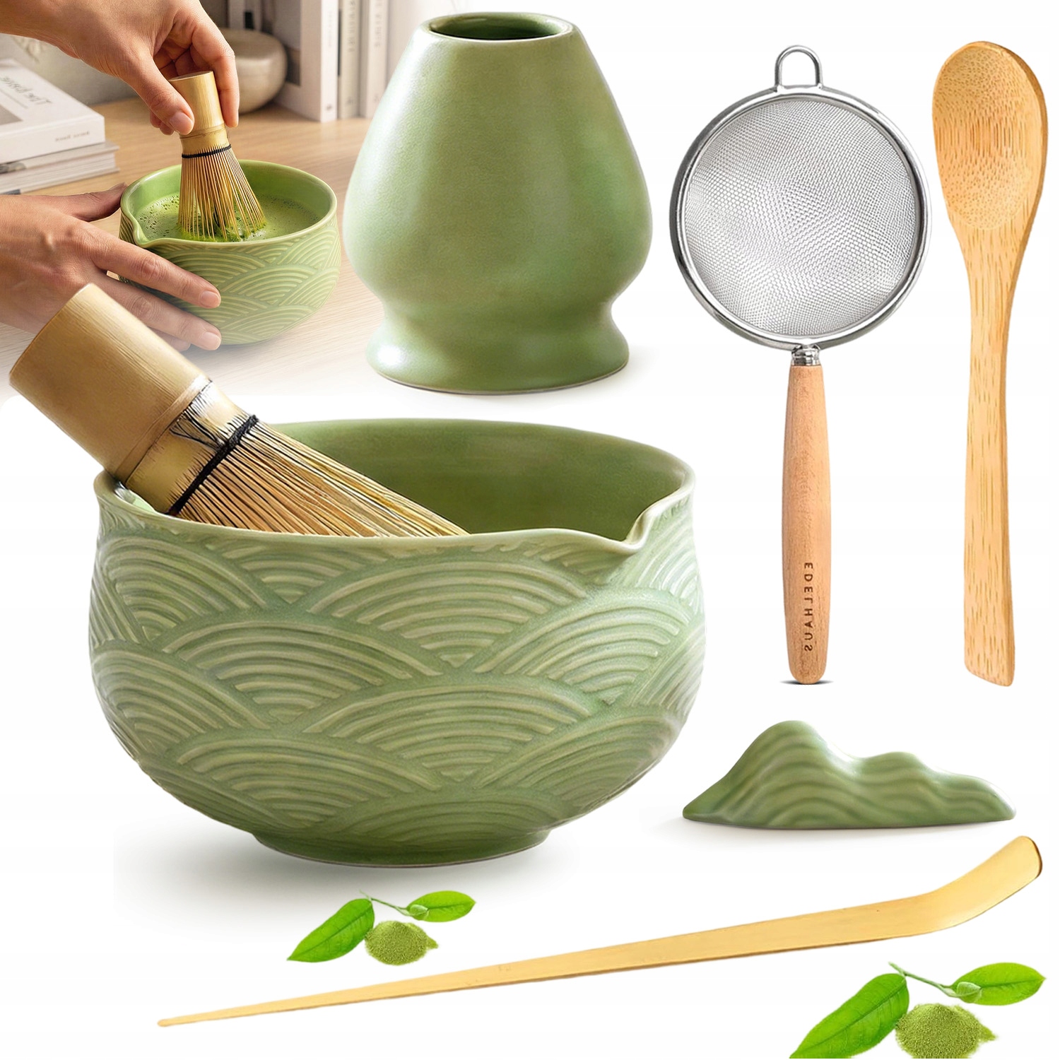 Akcesoria Do Ceremonii Matcha 7 Szt Zestaw Do Matchy Do Zielonej Herbaty