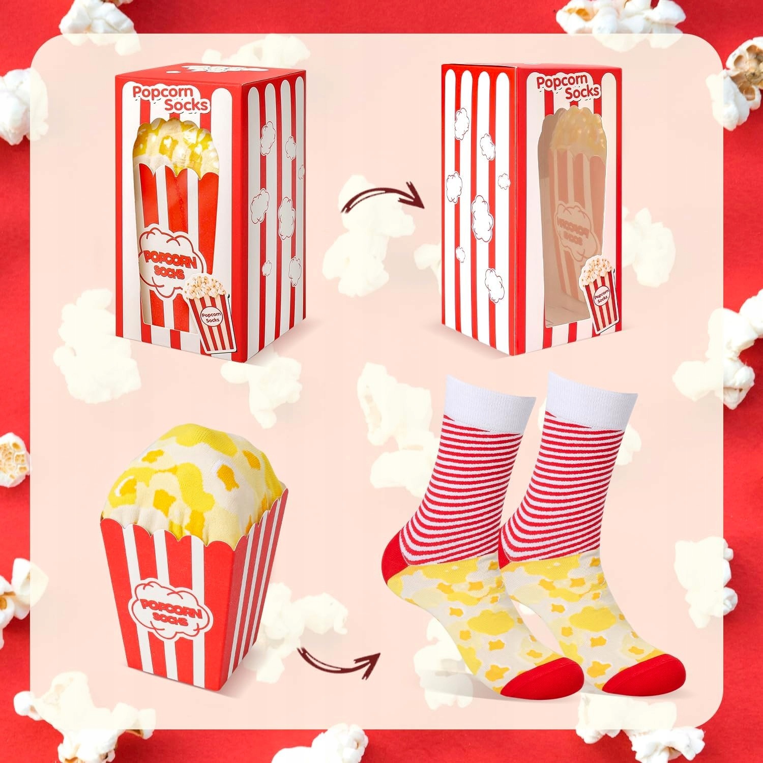 Zábavné Ponožky Popcorn, Balíček Pro Muže Ženy A Teenagery