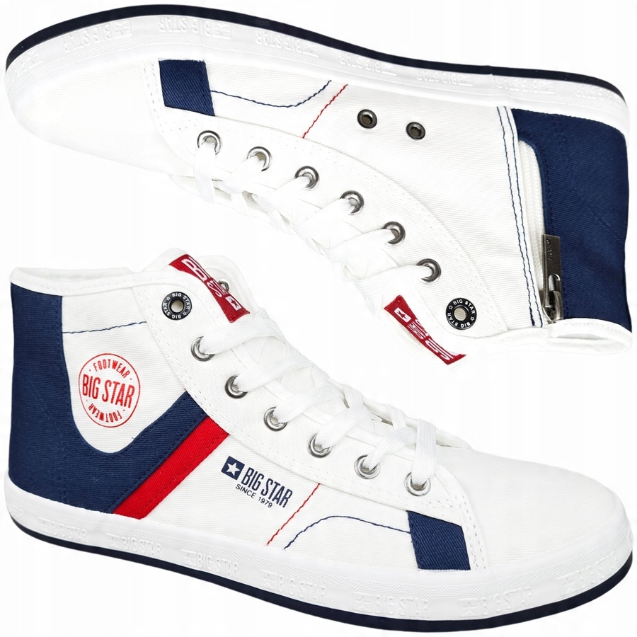 

Big Star trampki męskie wysokie białe HH174029 41
