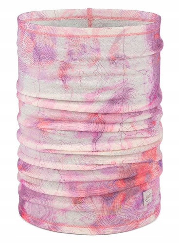 Komin Buff Merino Lightweight Digital Prints Orisa Pink Azalea