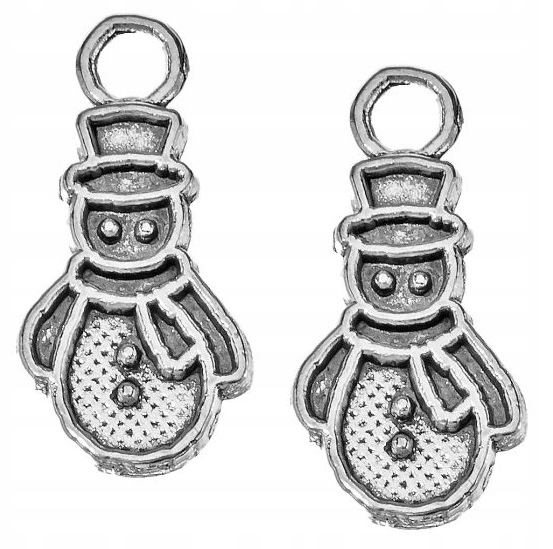 Zawieszki Charms 8szt Bałwany Bałwanek Święta