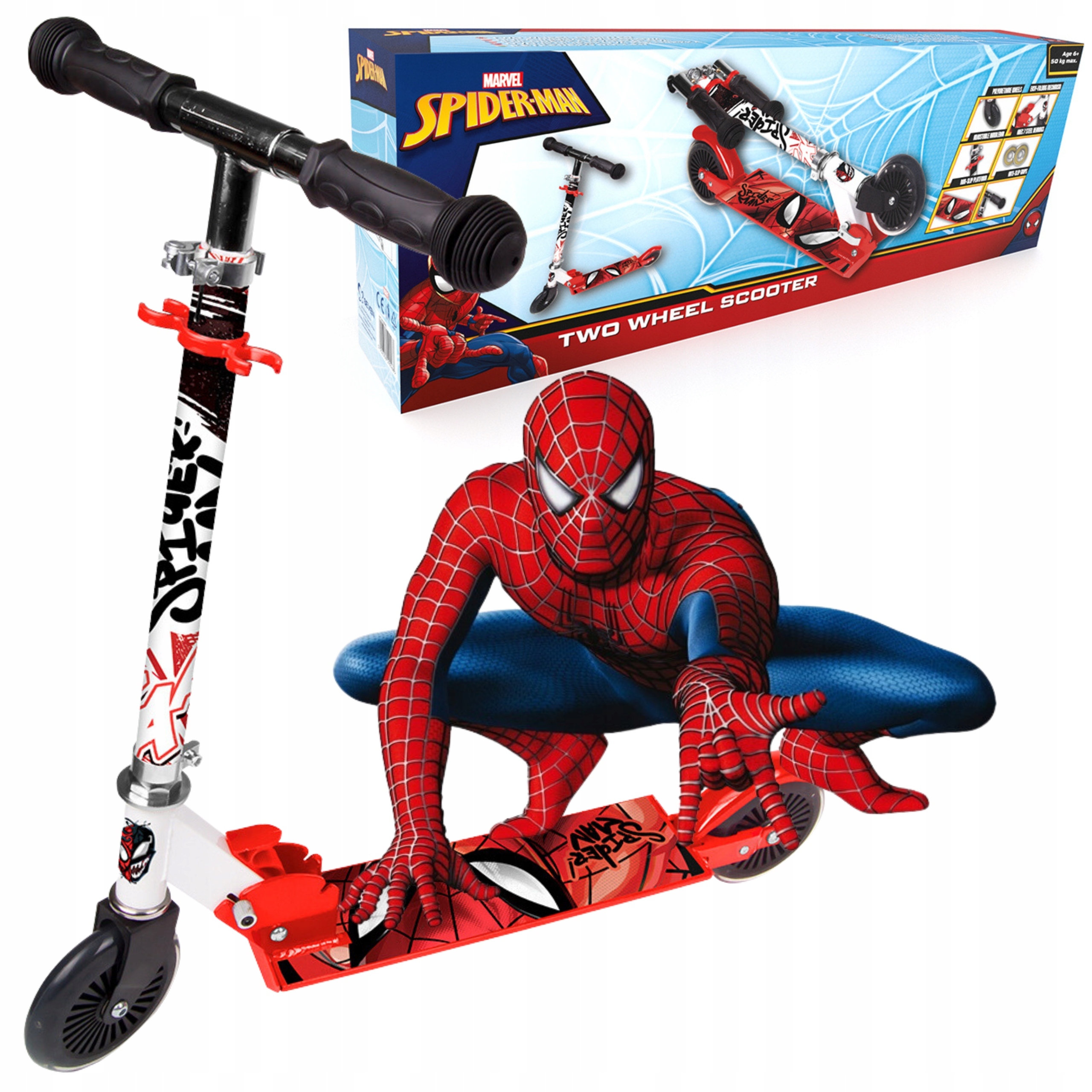 Hulajnoga Dziecięca Spiderman 110-140cm 5+ do 50 kg