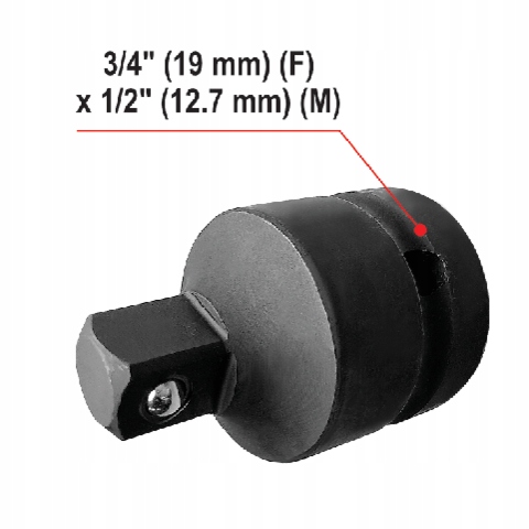 KLUCZ UDAROWY AKUMULATOROWY 18V 3/4'' 2000NM ADAPTER 1/2'' KORPUS YATO Rozmiar trzpienia 3/4''