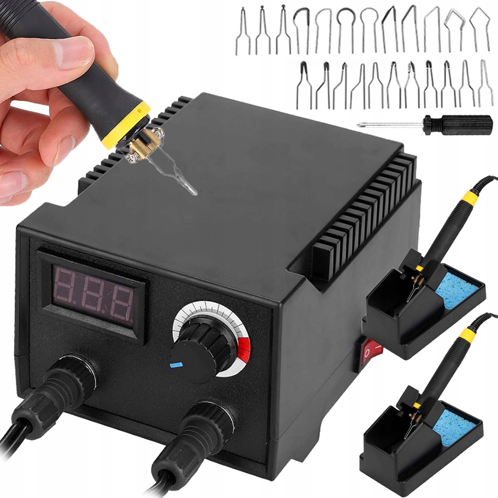 Pyrografický Stroj Se 2 Pery, Sada Nástrojů Pro Vypalování Dřeva 100 W