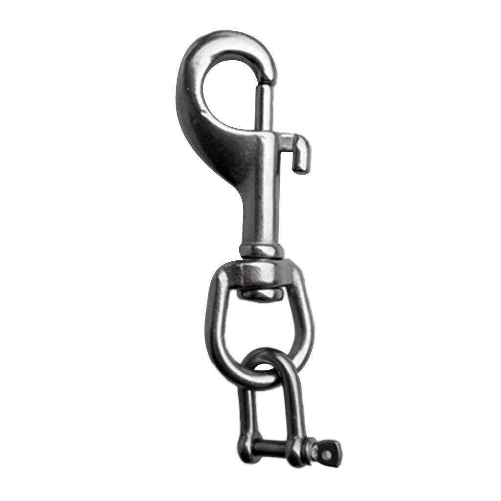 Stainless Scuba Diving Light Torch Holder Single End Snap Clip Shackle