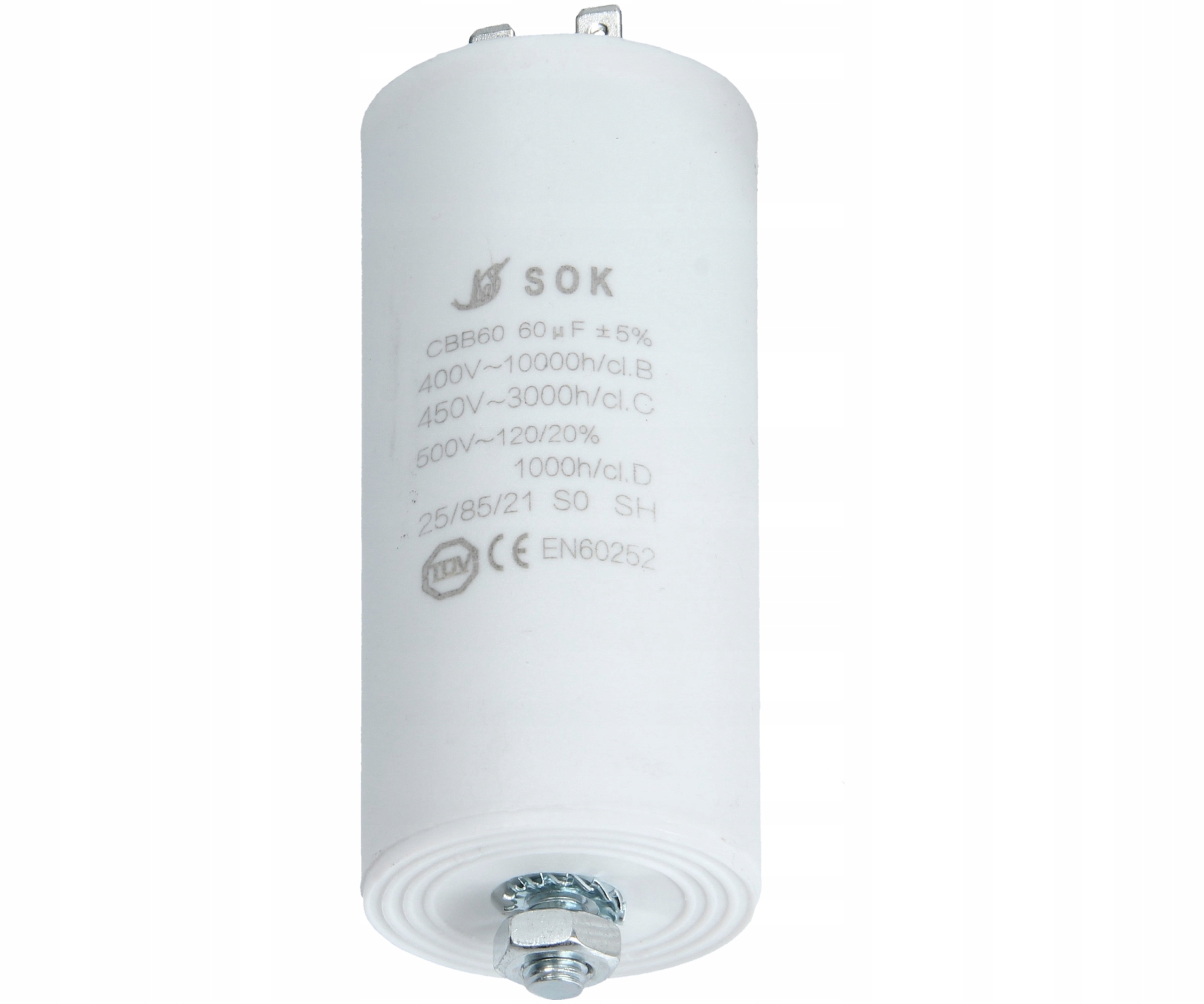 

Kondensator rozruchowy silnika CBB60 60uf 400-500V
