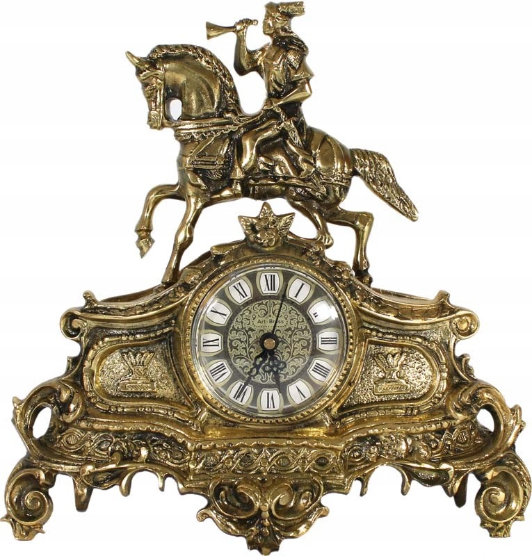 Krbové hodiny mosadz zlaté štýlové stojace staré retro zlato z mosadze