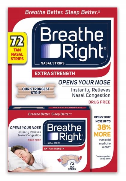 

Breathe Right Strips Plastry na nos 72 sztuk