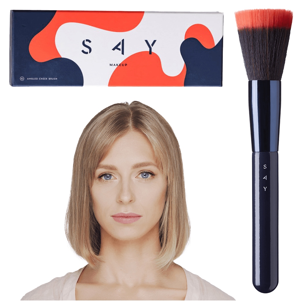 Syntetický štětec na make-up pro dokončení pudrovým rozjasňovačem Say 12