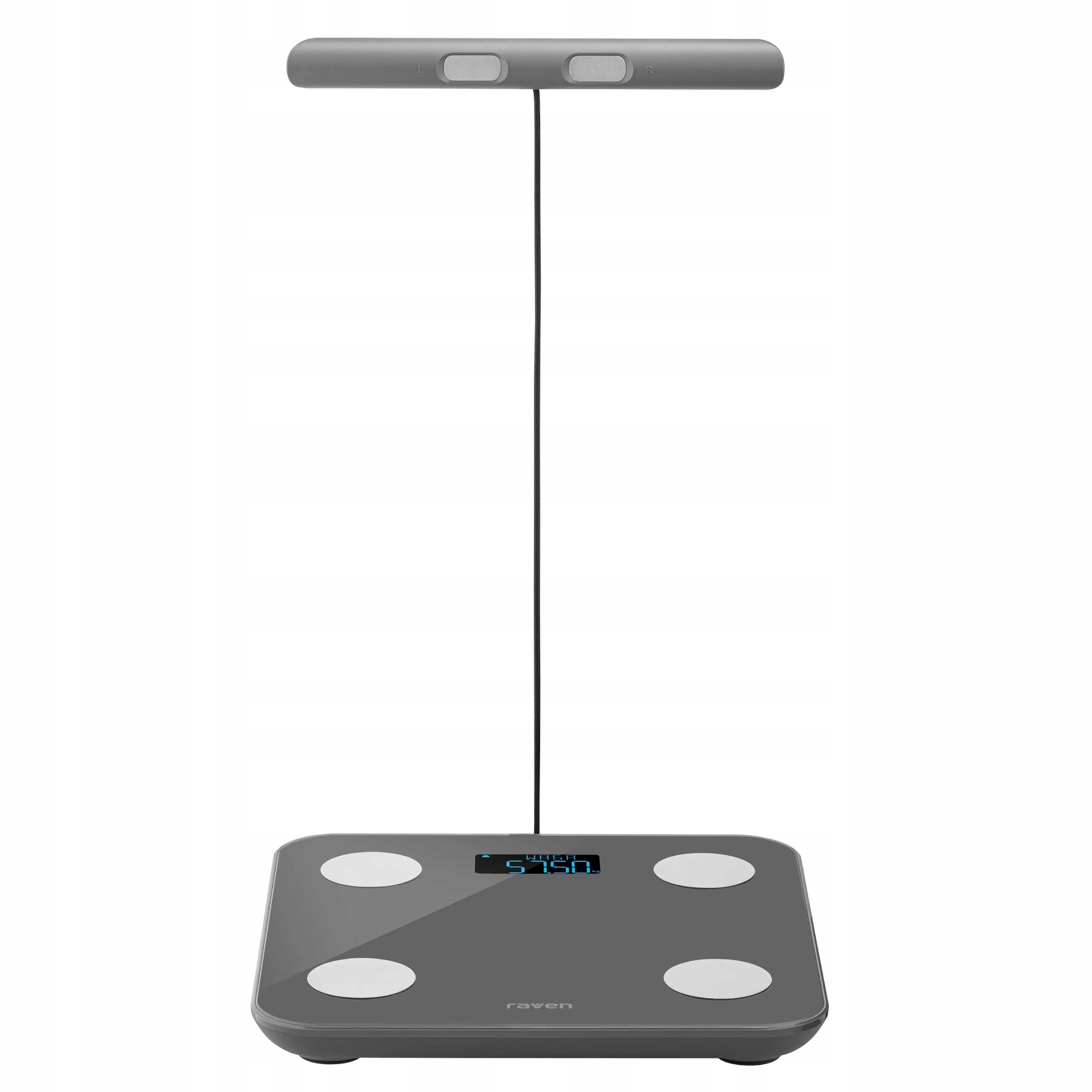 Waga łazienkowa szklana Raven EW012BT 180kg Analiza składu ciała Aplikacja