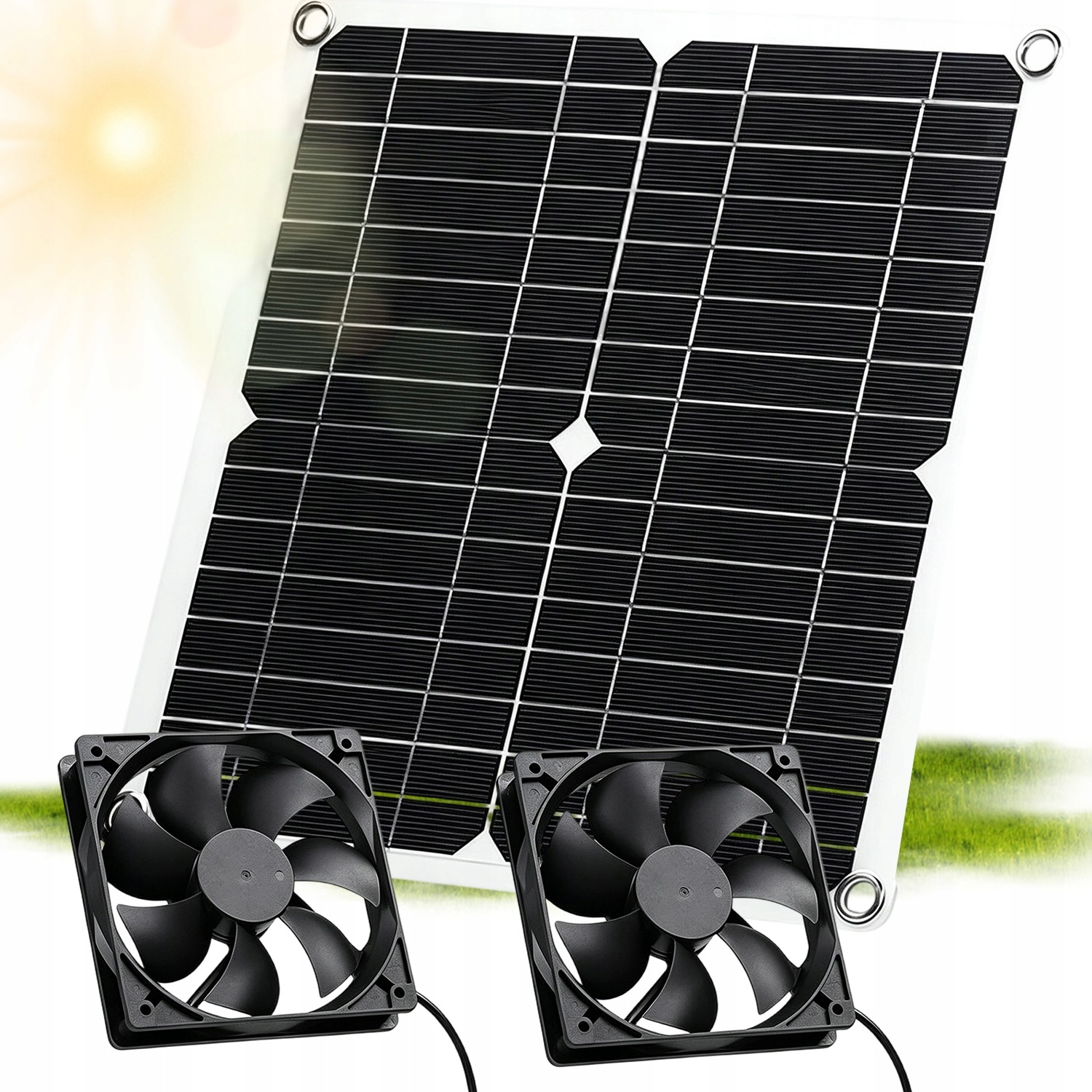 Solární Ventilátor 12W, Odtahový Ventilátor Pro Skleníky, Kurníky
