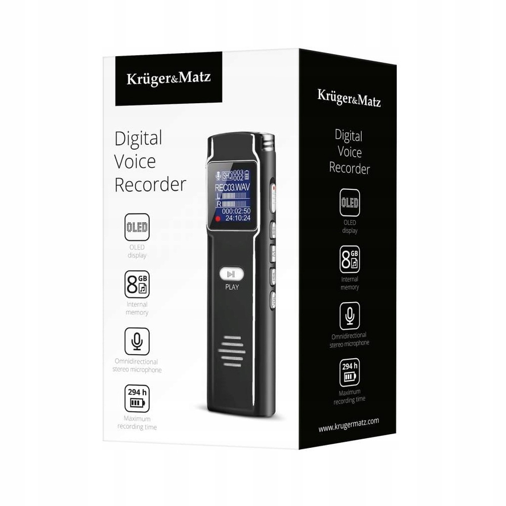 Mini Dyktafon Podsłuch Szpiegowski K&M 8GB USB