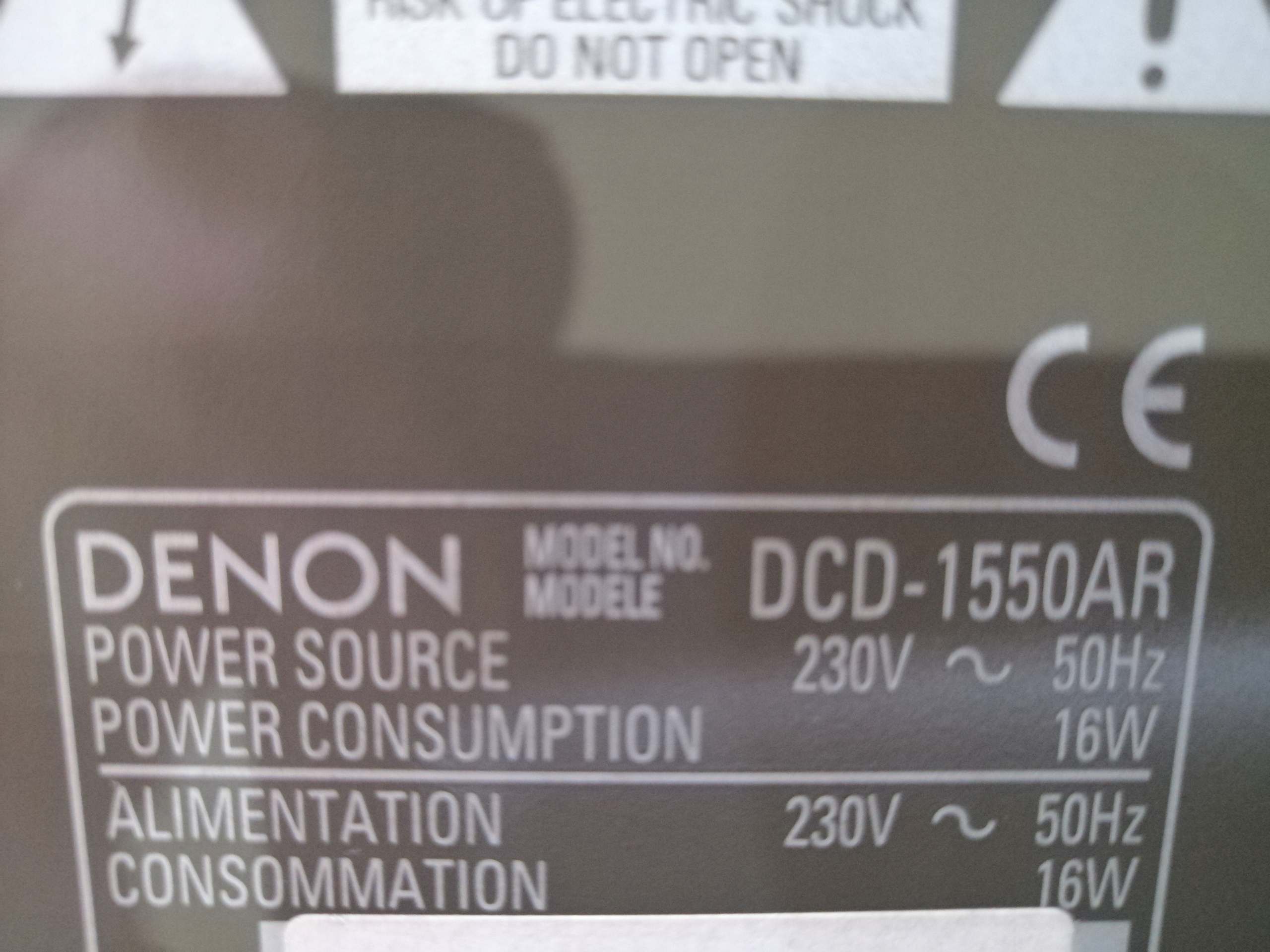 ODTWARZACZ CD DENON DCD-1550AR + PILOT Rodzaj jednopłytowy