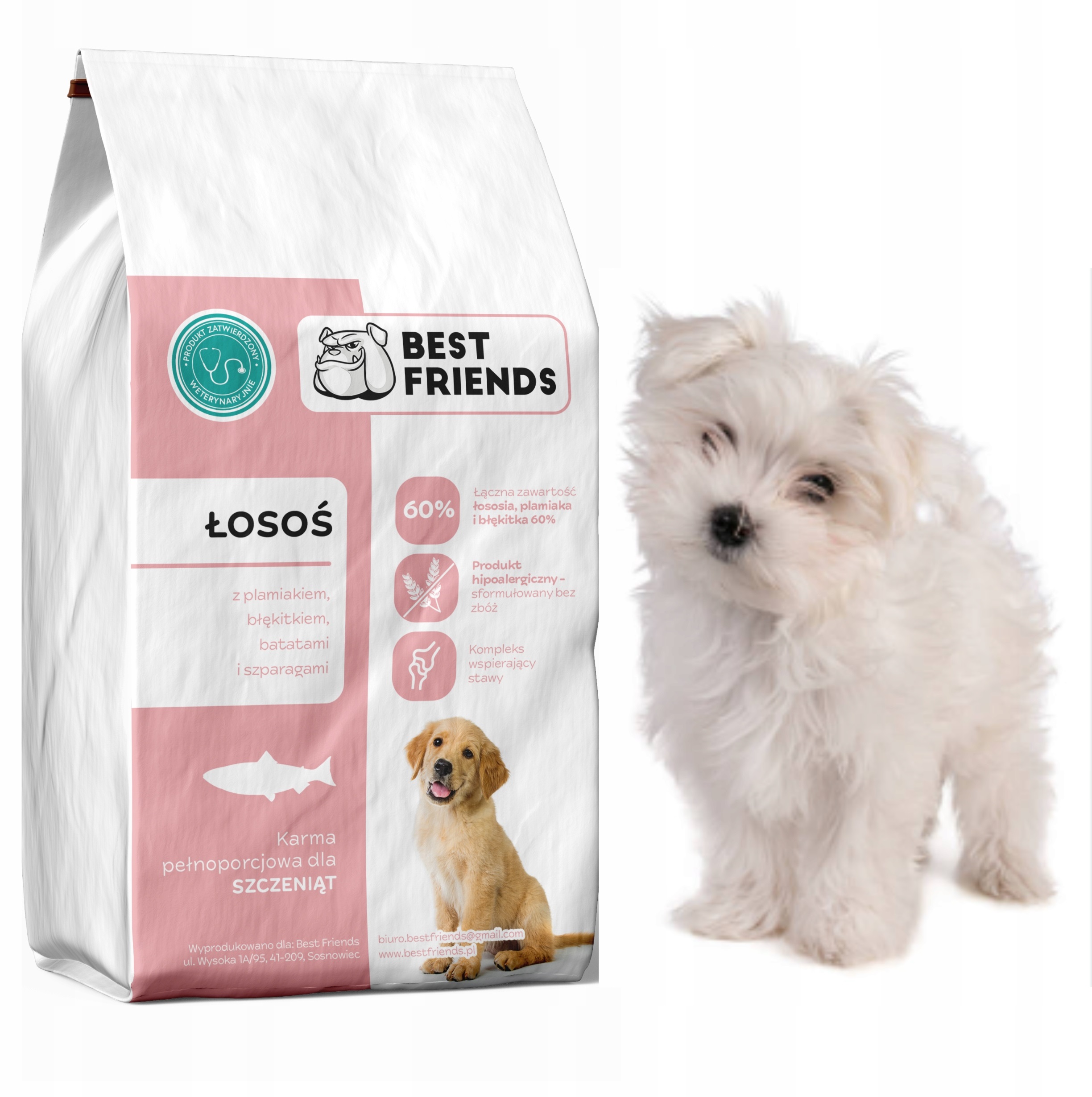 Karma dla szczeniaka, małe rasy, karma dla szczeniąt, Łosoś 12kg