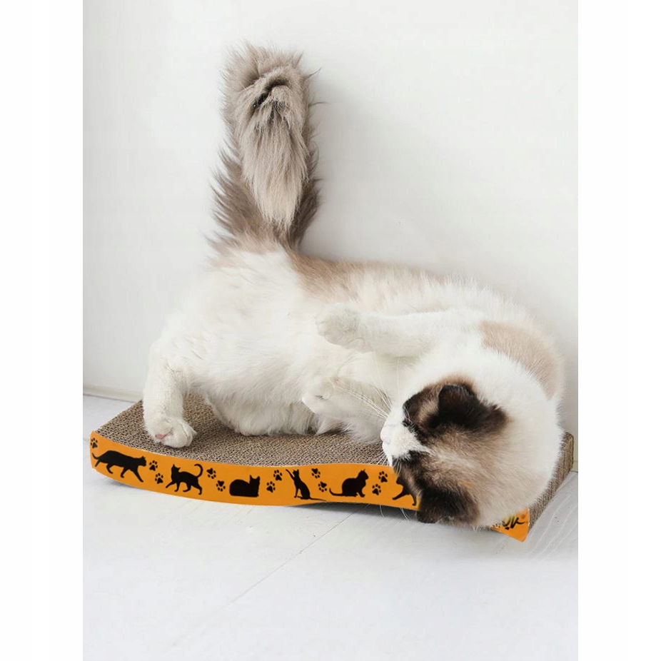 Когтеточка для кошек Горизонтальная кровать для кошек Шезлонг Волна Картон Картон 43 см Многоцветный