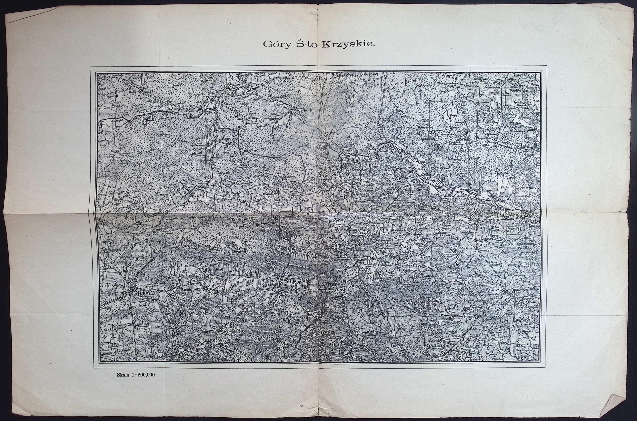 Góry Ś-to Krzyskie. Mapa (przed 1918 r.)