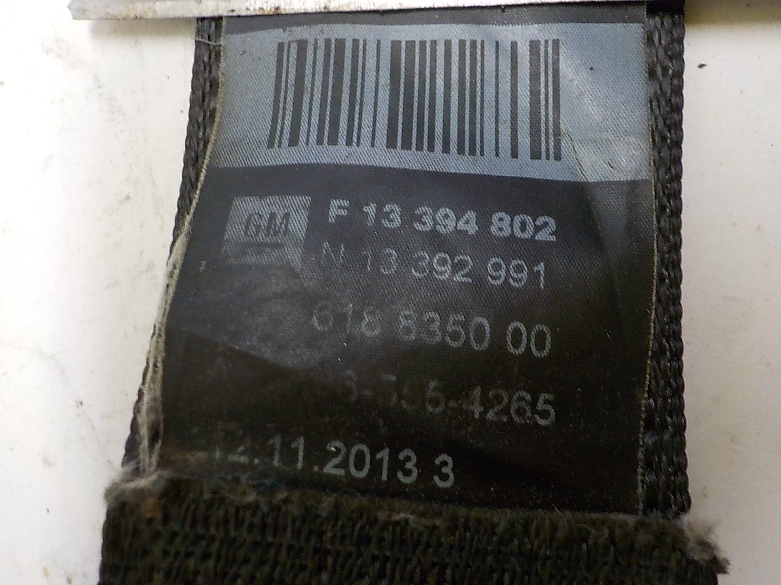 OPEL ZAFIRA C Gurten Sicherheits Spanner 13394802 620611500