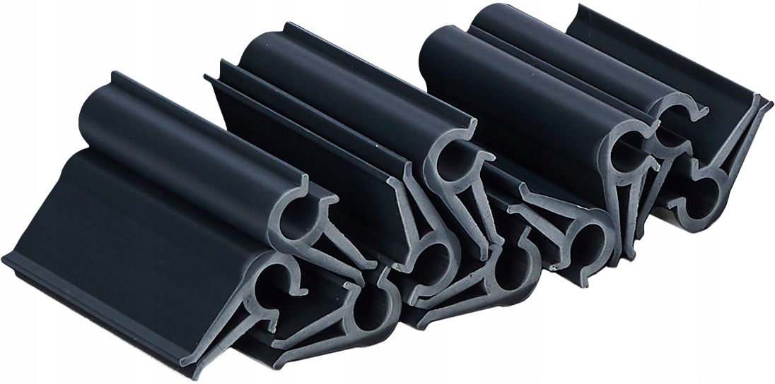 20x KLIPSY MONTAŻOWE ZACZEPY DO TAŚMA OGRODZENIOWA WĄSKA SIATKA 3D ANTRACYT