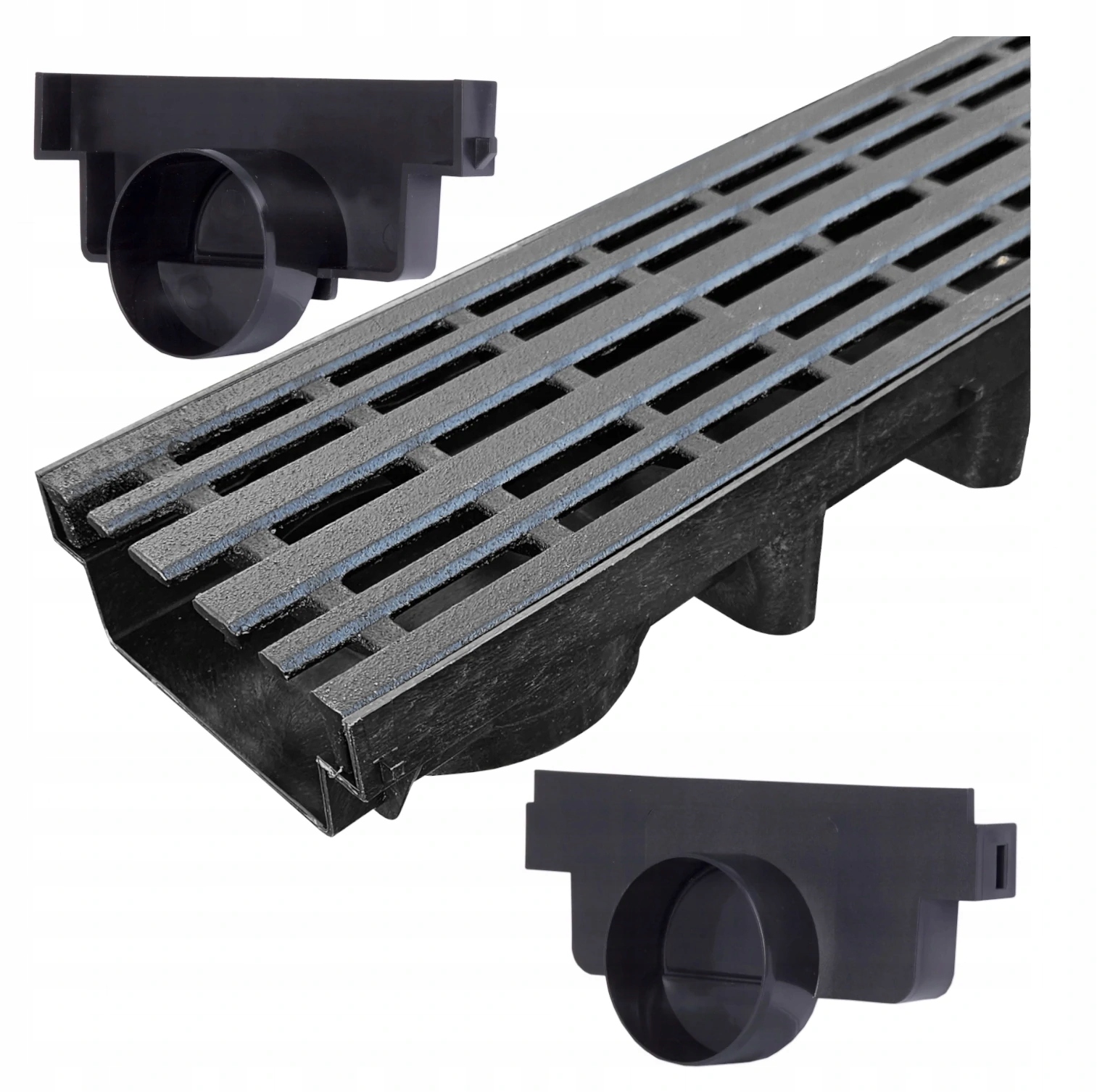 Lineární odtok do garáže 5 m, litinová mřížka Line 63x131 mm B125 až 12,5 tuny