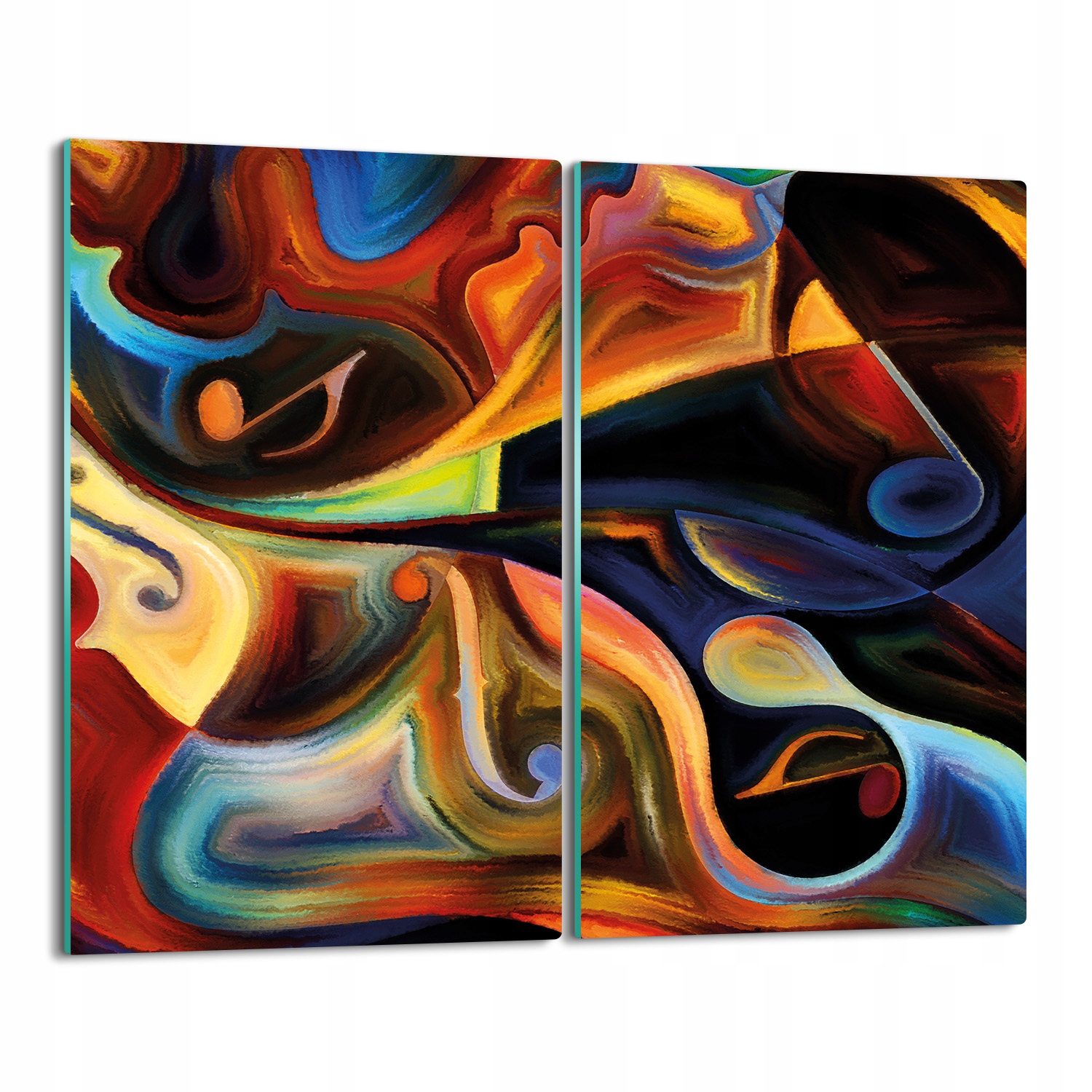 krytka splashback tisk Abstrakce hudba 2x 30x52