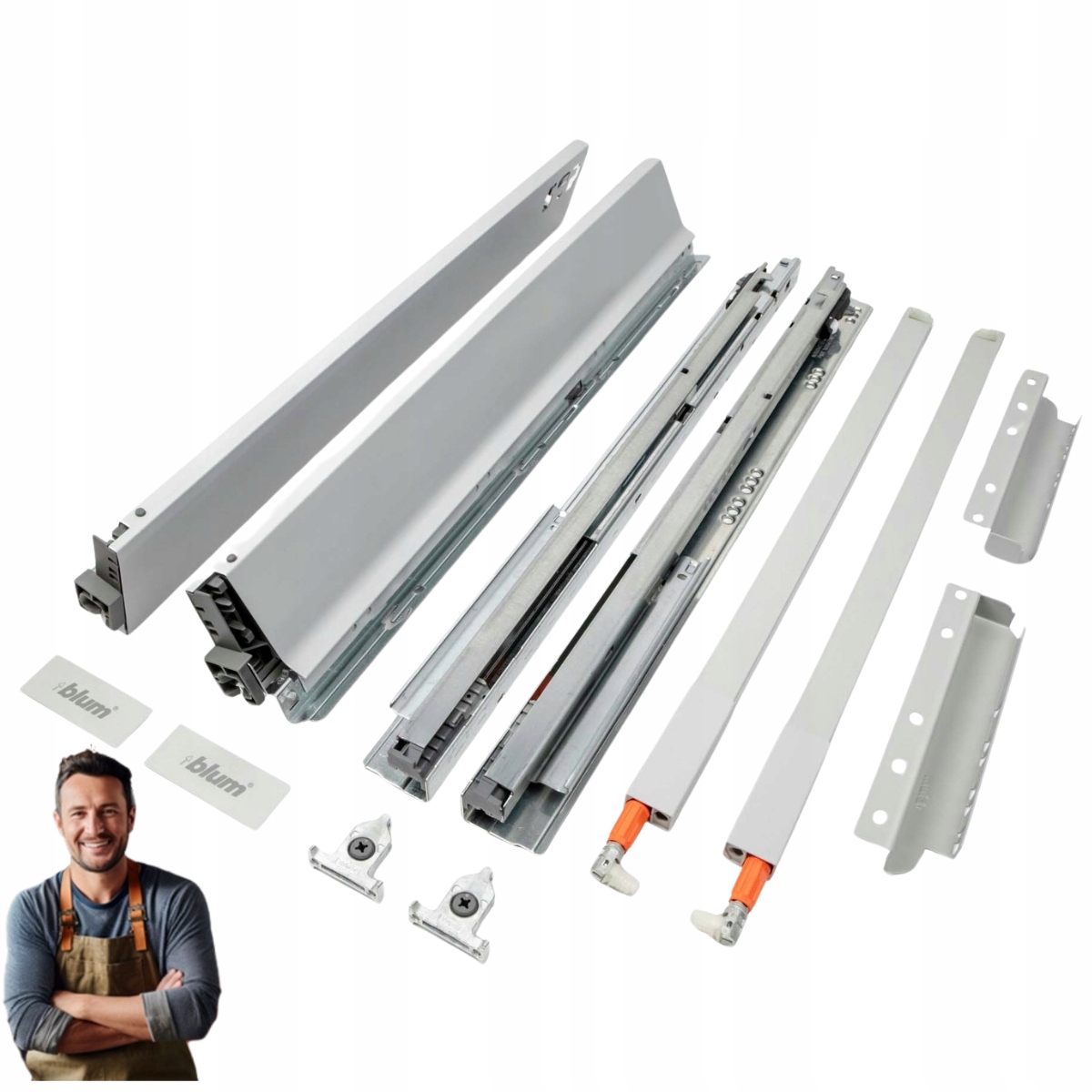 Šuplík Blum Tandembox Antaro 500 mm Vysoká 199 mm Nosnost 35 kg Šedá