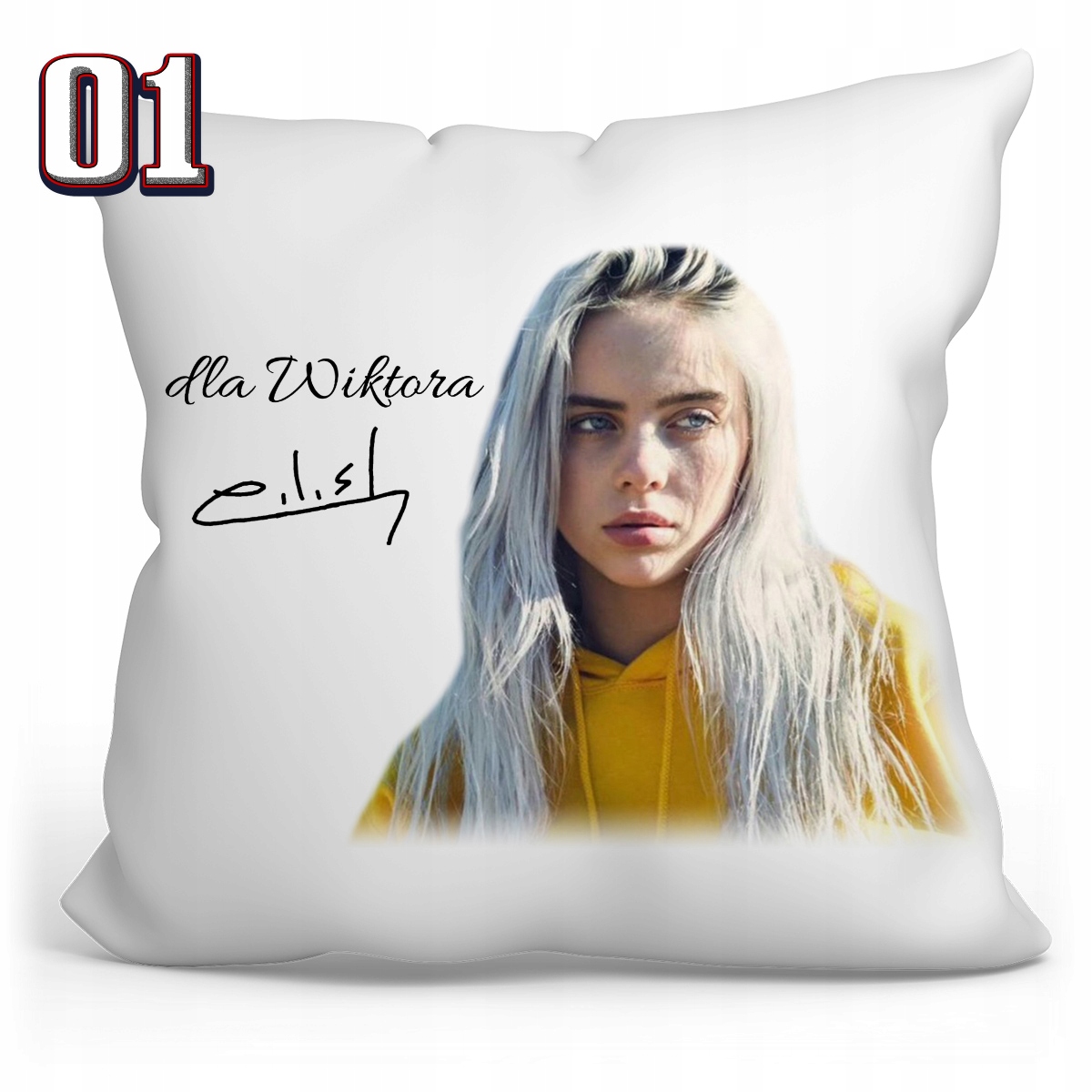PODUSZKA BILLIE EILISH + IMIĘ Szerokość produktu 40 cm