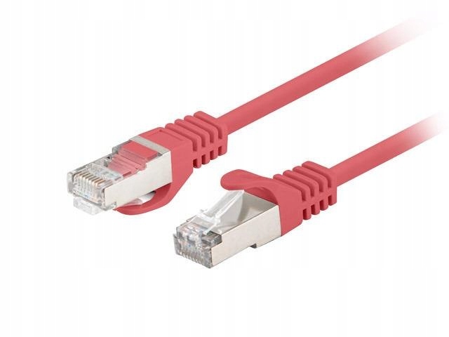 Patchcord Lanberg Ftp kat.6 0,25m czerwony 10-pack