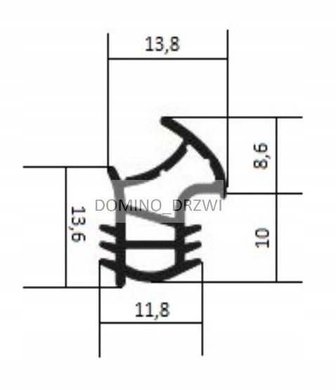 USZCZELKA DO DRZWI METALOWYCH GERDA GRAFITOWA 10mb Kod producenta STL 7505 BRĄZOWA