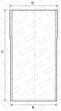 TULEJA CYLINDRA MOKRA 14-710020-00 GOETZE ENGINE Stan opakowania oryginalne