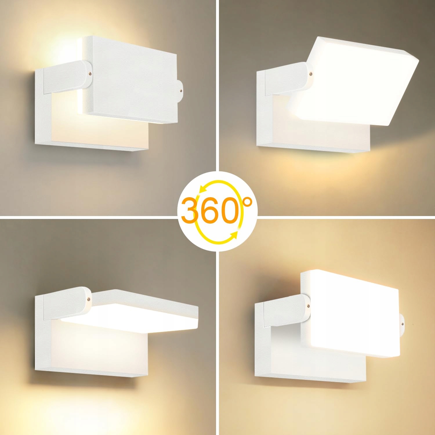 KINGWEN Lampa LED Zewnętrzna 40W 3000K IP65 Obracana Nowoczesna 4 Sztuki — miniatura 3
