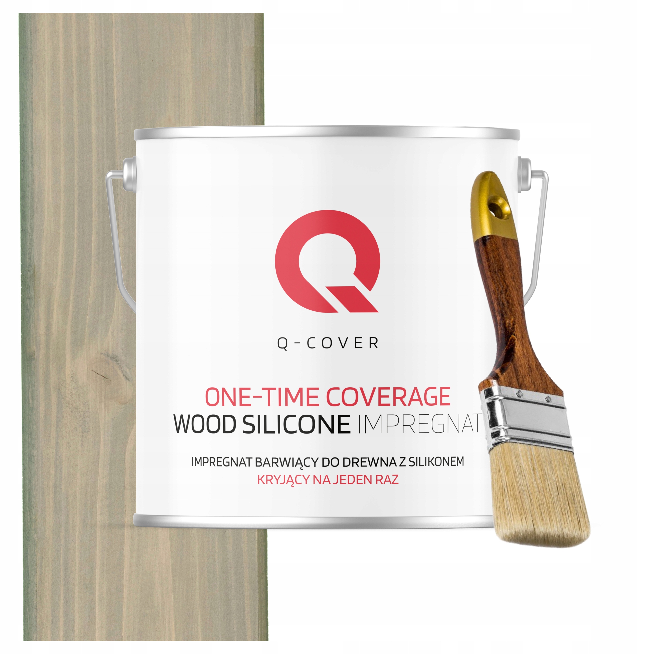 Barva Impregnát na dřevo Ochrana a barva v jednom 5L Světlá šedá Štětec