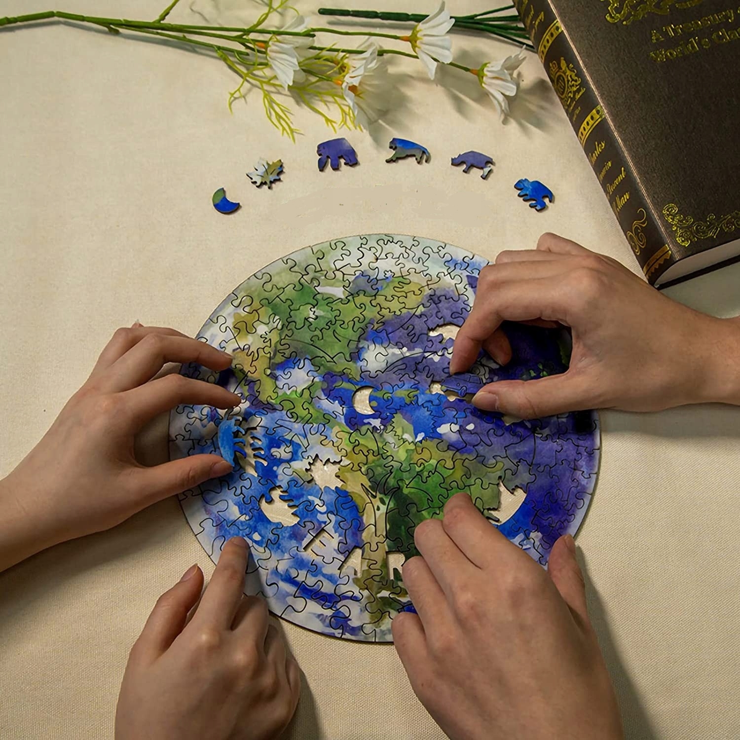 PUZZLE DREWNIANE DLA DOROSŁYCH ZIEMIA XXL EAN (GTIN) 5905080012996