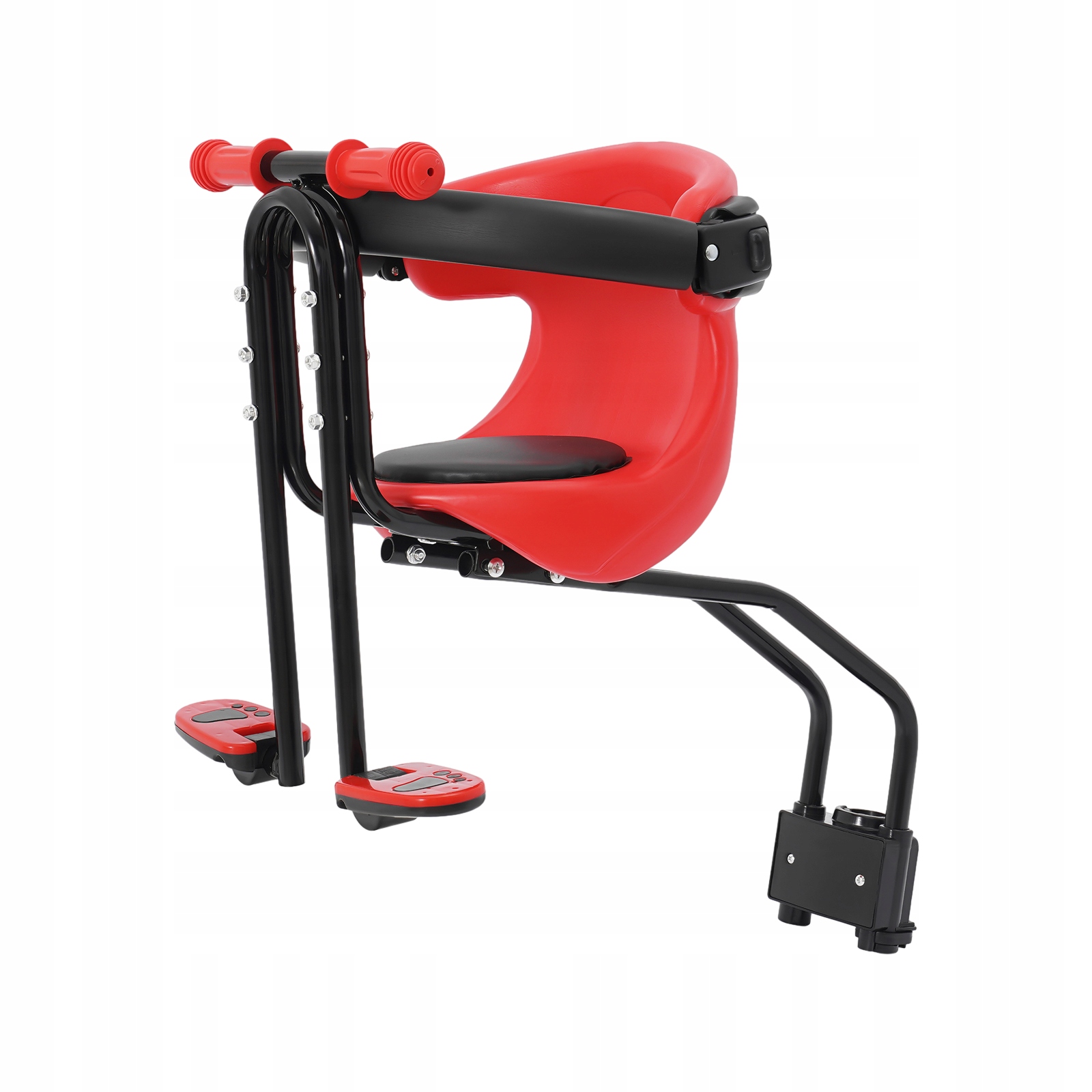 Fotelik Rowerowy Dziecięcy 50kg Regulowany Podnóżek dla Dzieci od 8 Miesięcy do 4 Lat