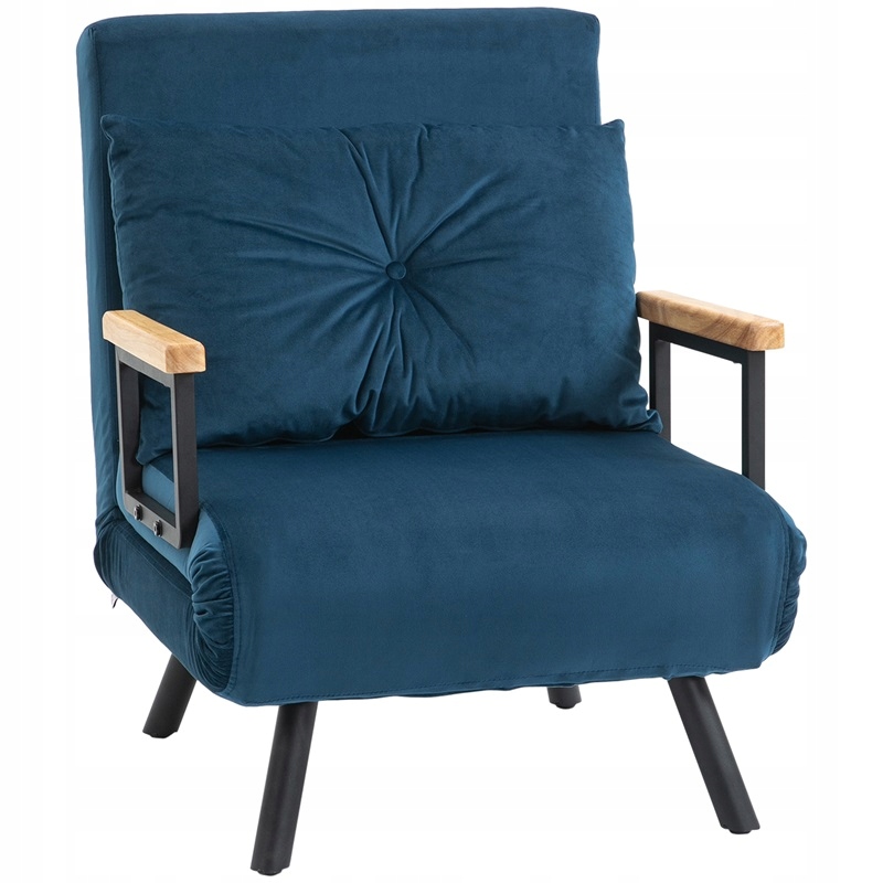 Rozkładana sofa Krzesełko Rozkładane ręczniki niebieski 63x73x81 cm
