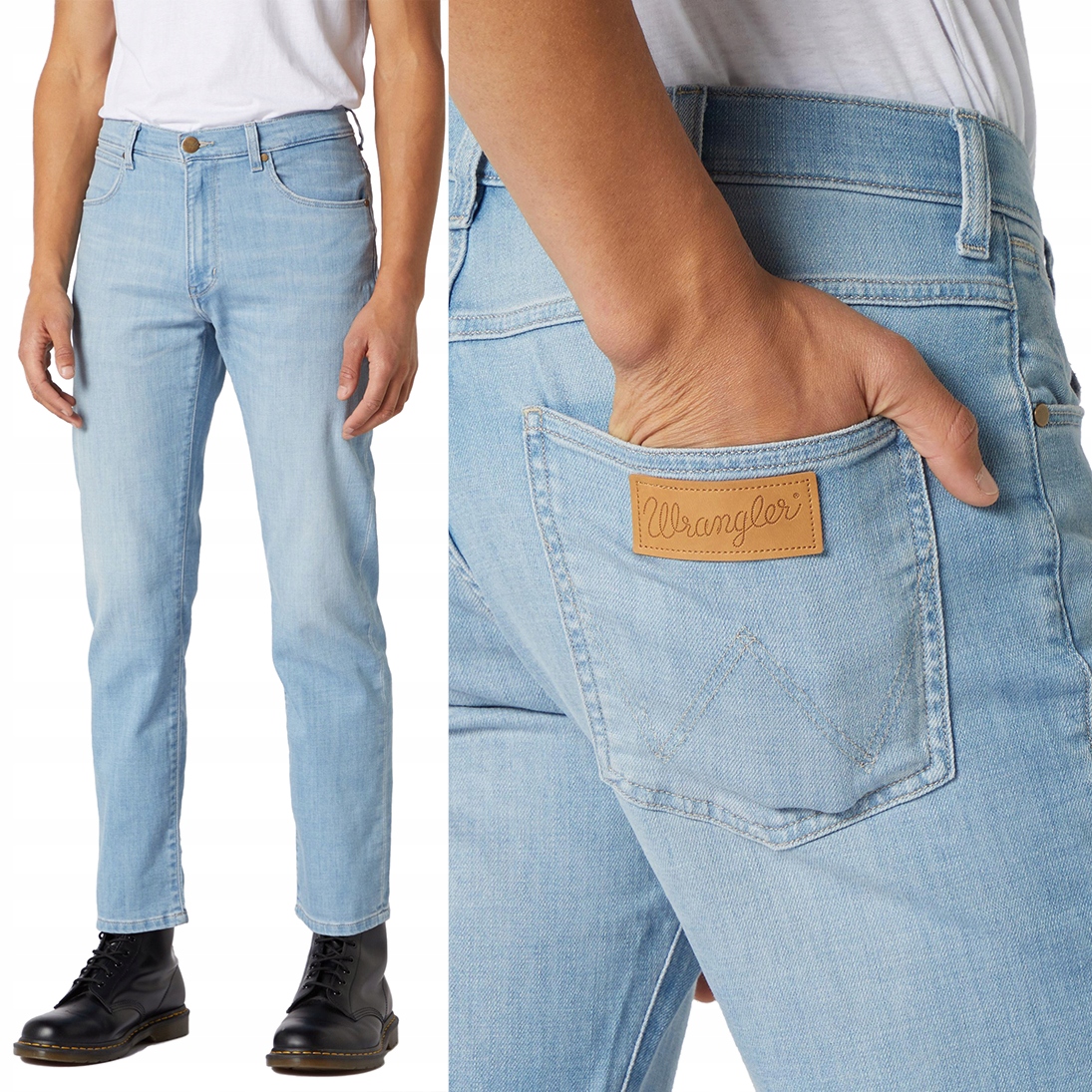 Wrangler Larston slim Flingwing Džíny Modré Džínové Kalhoty W40 L34