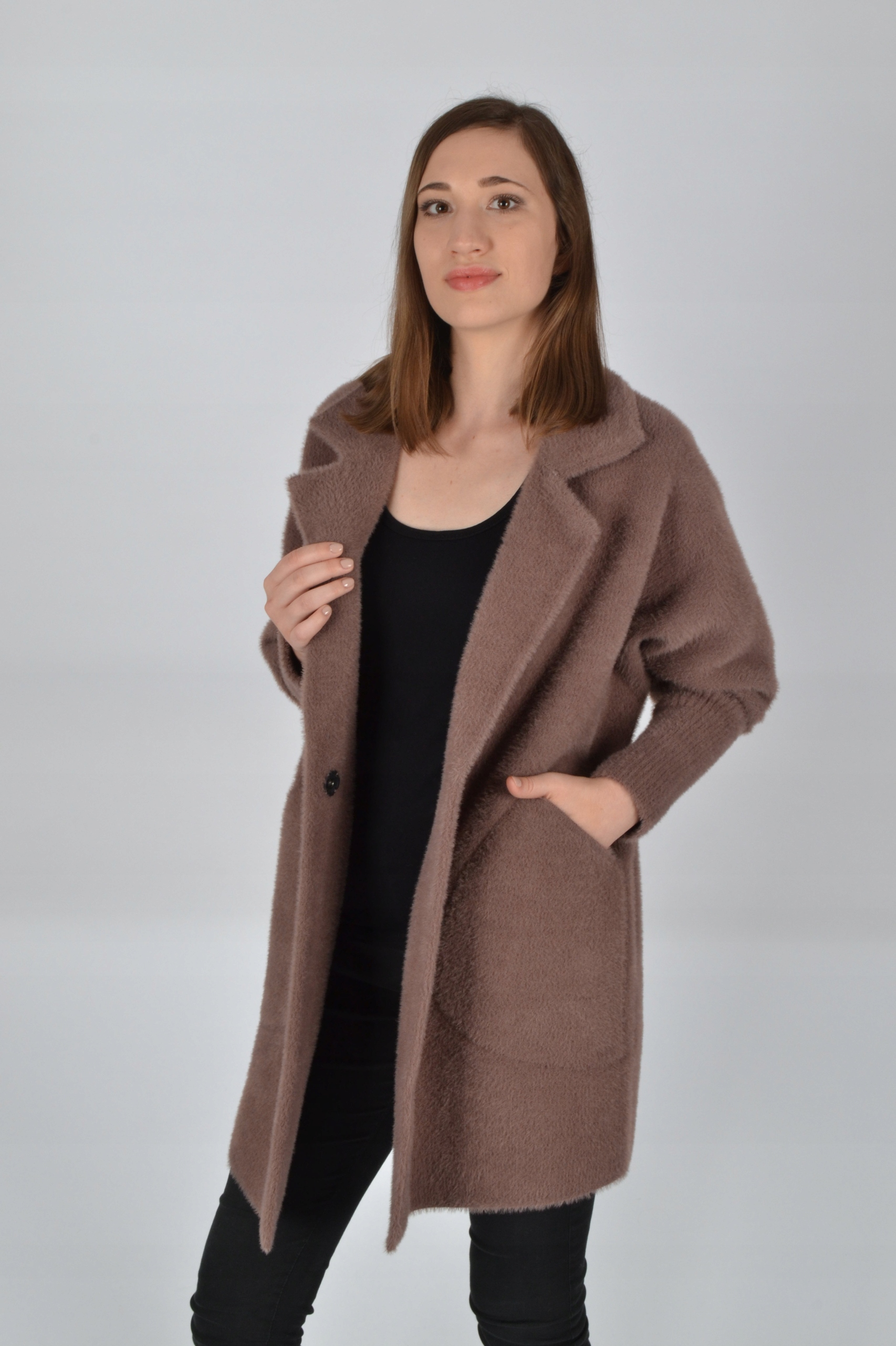 Płaszczyk damski ALPAKA oversize MODEL MNIEJSZY Marka inna