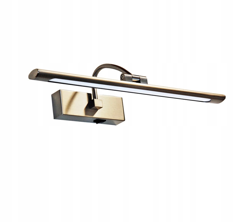 lampa na baterie Usb Kinkiet Led nikiel szczotkowany na obraz lustro