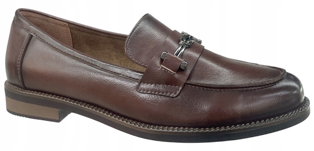 Dámské polobotky Vinceza 18132 Přírodní kůže Hnědá 37