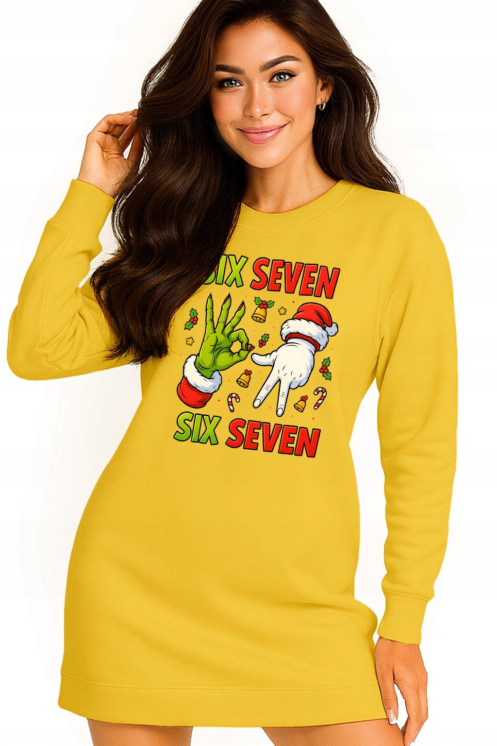 Mikina Vánoční Oversize Šaty Six Seven 67 Dárek K Vánocům XL