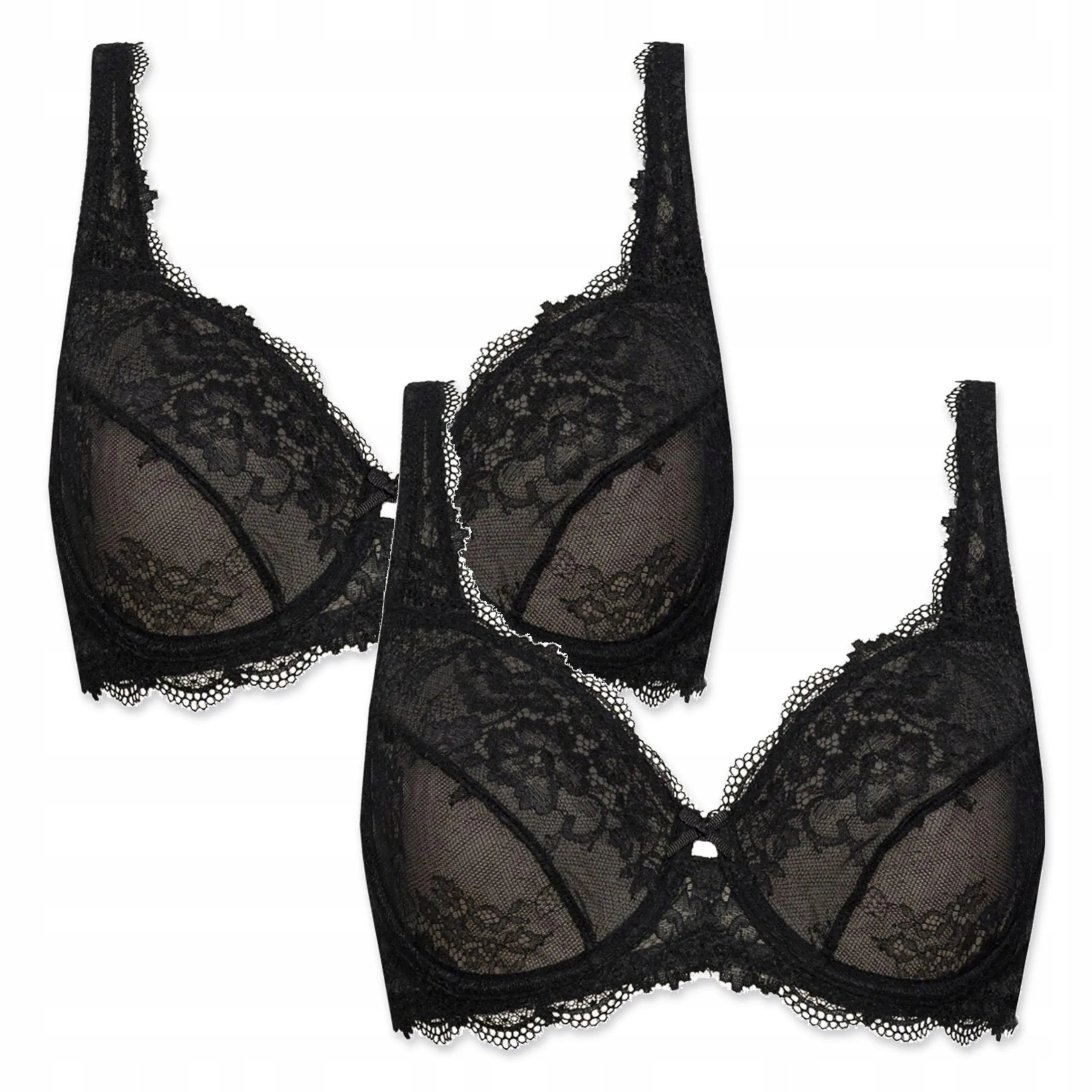 Sada 2 podprsenek Sielei Wonder Lace 2442 černá 100D
