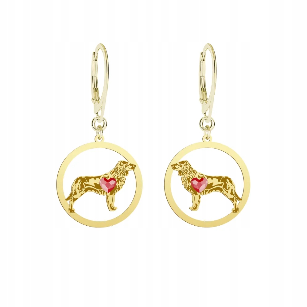 Náušnice Zlaté s pejskem Placháč Německý 925 Žena Šperky Gravírování