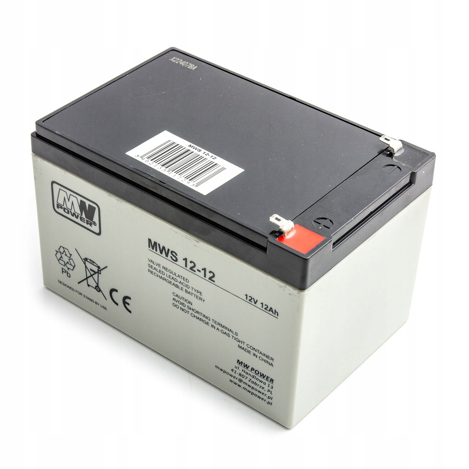Akumulator Mw Power Mws 12-12 12V 12Ah do systemów alarmowych zabawek aut