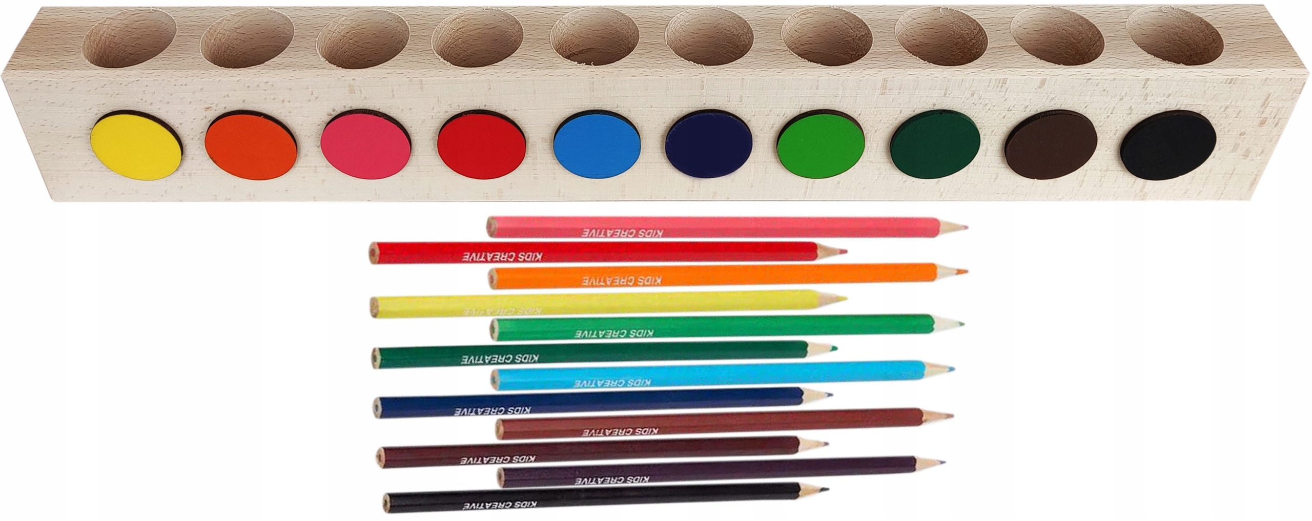 SORTER ORGANIZER POJEMNIK 10 KOLORÓW + KREDKI