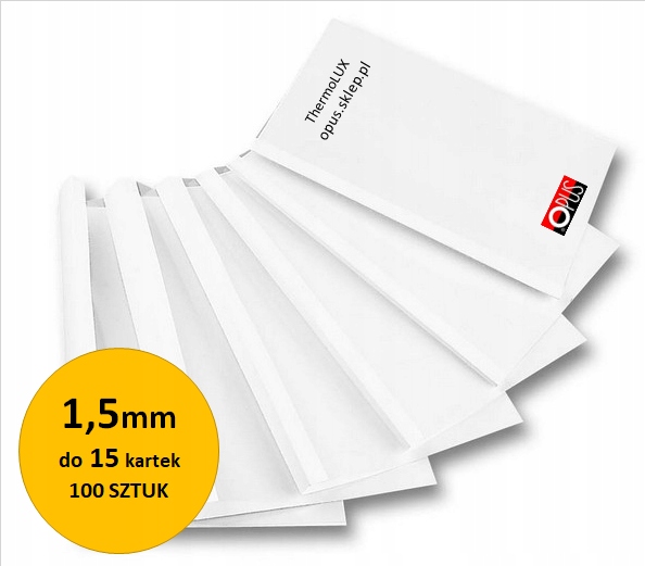 Okładki do termobindownic A4 1,5mm 15kartek 100szt