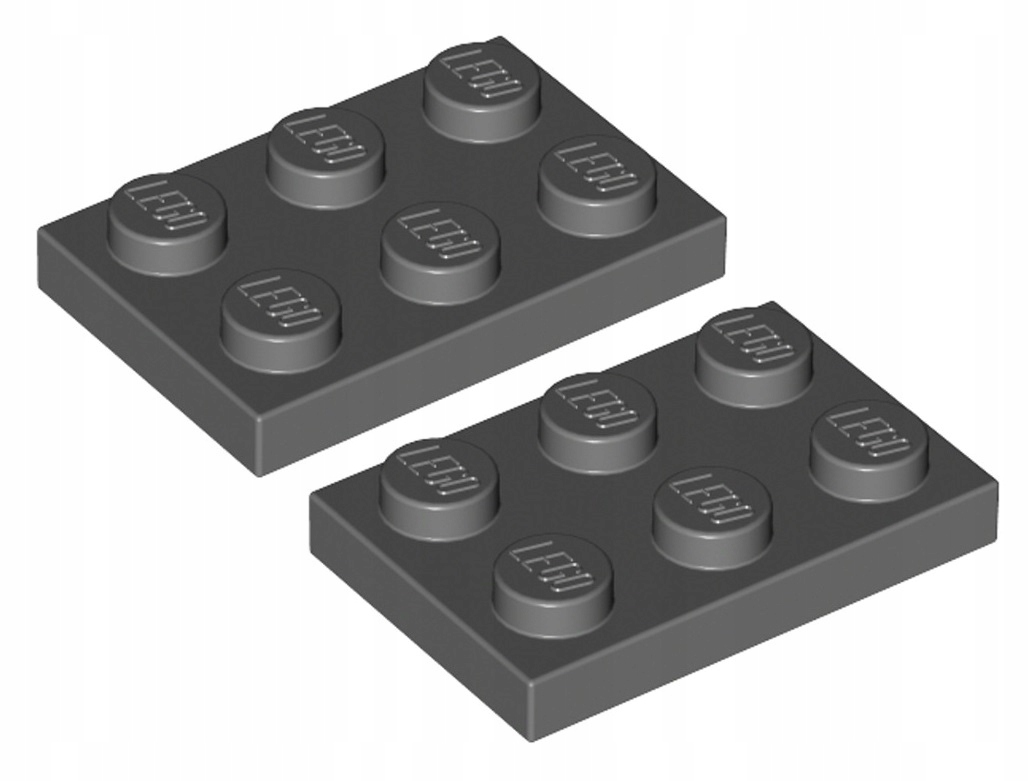 

Lego Płytka 2x3 Ciemno Szara (3021/4211043) 2szt
