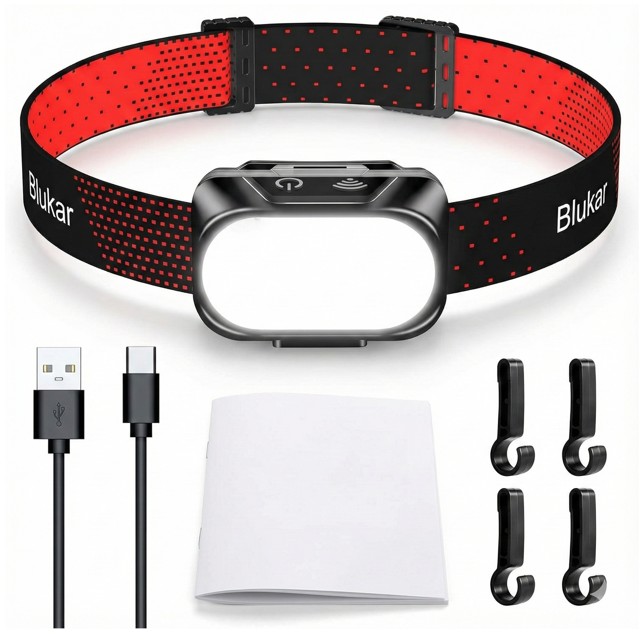 Latarka czołówka Led akumulatorowa usb-c 2000lm 10 trybów na kask Ipx 5 Cob