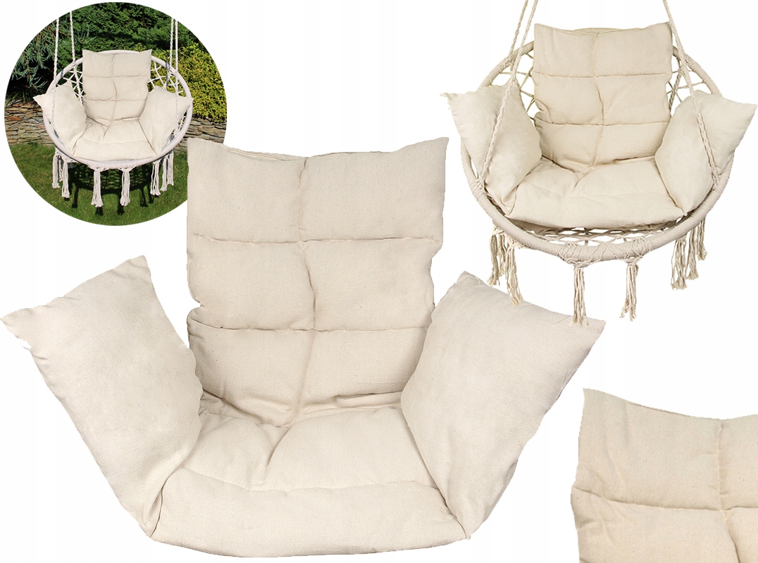 

Poduszka do bocianiego gniazda fotela huśtawka Beż