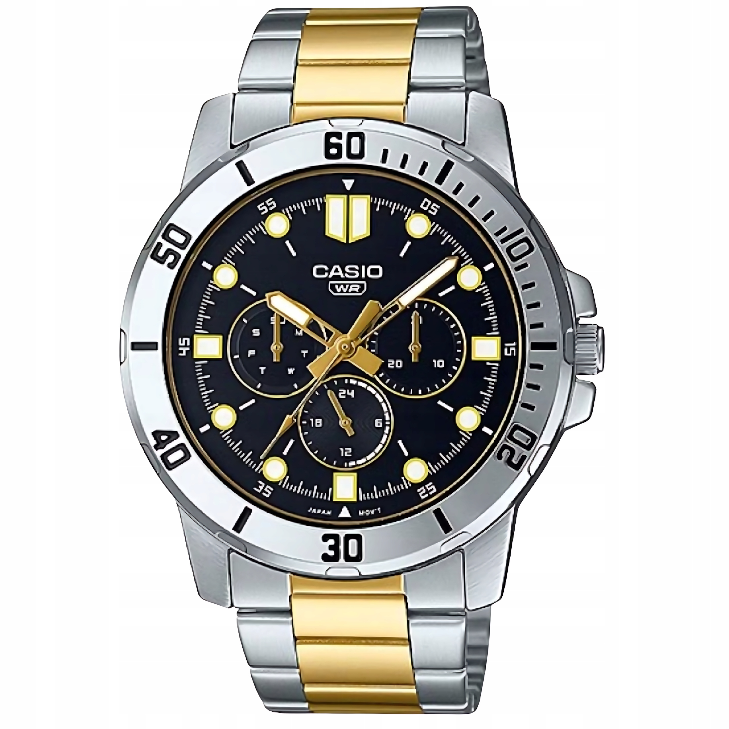Pánské Hodinky Casio MTP-VD300SG-1E Datumovka Bicolor Stříbrno-zlatá WR30 Box