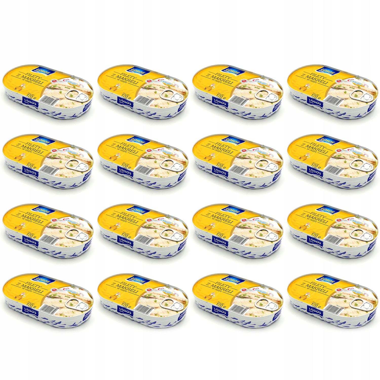 Filety Z Makreli w oleju konserwa zestaw 16 x 170g