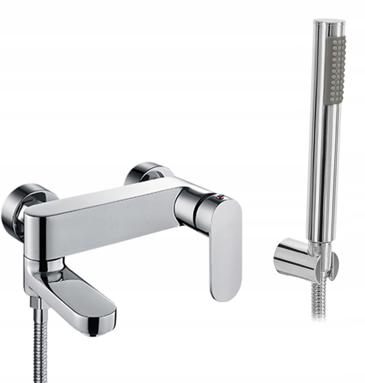 Sprchová páková vanová baterie TePe Raj stříbrný chrom